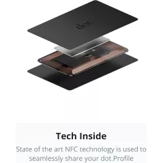 dot. Card - Carte de visite digitale compatible Tap iPhone & Android (Noir)
