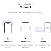 dot. Band : Bracelet Carte de Visite Digital Noir, iPhone & Android