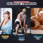 Appareil TENS Électrostimulateur EMS pour Douleurs Épaules, Cou, Sciatique et Dos, Rouge