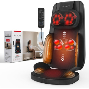 Shiatsu Neck & Back Massager with Heat - 4D Deep Tissue Relief Pain