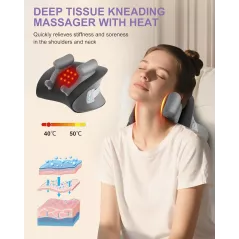 Appareil Shiatsu Cou Chauffant - Massage Électrique Portable