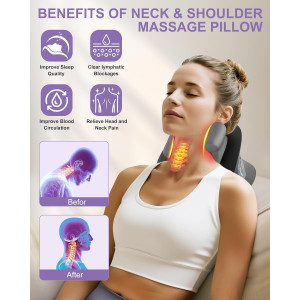 Appareil Shiatsu Cou Chauffant - Massage Électrique Portable