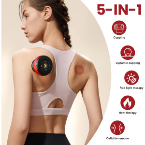 Becommend 5-in-1 Smart Cupping Therapy Set with Heat & Suction – Red