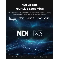 OBSBOT Tail Air NDI 4K Caméra PTZ AI avec Contrôle Gestuel, HDMI/USB-C, Streaming Vidéo Live