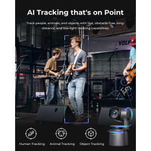 OBSBOT Tail Air 4K AI PTZ Camera with NDI, Gesture Control & Streaming