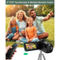 4K 64MP Vlogging Camcorder with 3 Touchscreen, 18X Zoom, Night Vision, Mic, Remote, Stabilizer & 2 Batteries