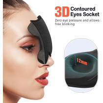 Masque de sommeil LitBear 3D pour dormeurs latéraux, unisexe