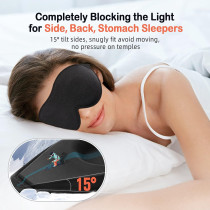LitBear 3D Sleep Mask for Side Sleepers – Soft, Light Blocking & Adjustable