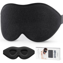 LitBear 3D Sleep Mask for Side Sleepers – Soft, Light Blocking & Adjustable
