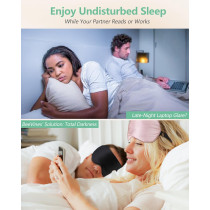 BeeVines 100% Real Mulberry Silk Sleep Mask 2 Pack – Adjustable & Light Blocking