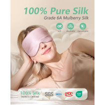 Masque de Nuit en Soie Véritable Mulberry BeeVines - Lot 2