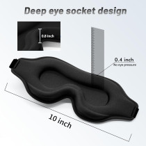 Sleep Eye Mask for Side Sleepers | 3D Contoured Blackout Blindfold