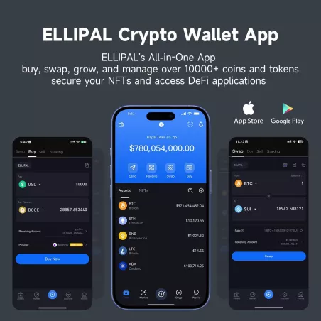 ELLIPAL X Card – Portefeuille Crypto Hors-Ligne, Sécurisé, avec Kit d'Accessoires, compatible 10,000+ tokens