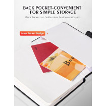 Carnet de poche AISBUGUR 2-Pack, 320 pages, 3.7x5.7 Noir