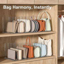 Organisateur Sac & Pochette Transparent Ajustable pour Placard