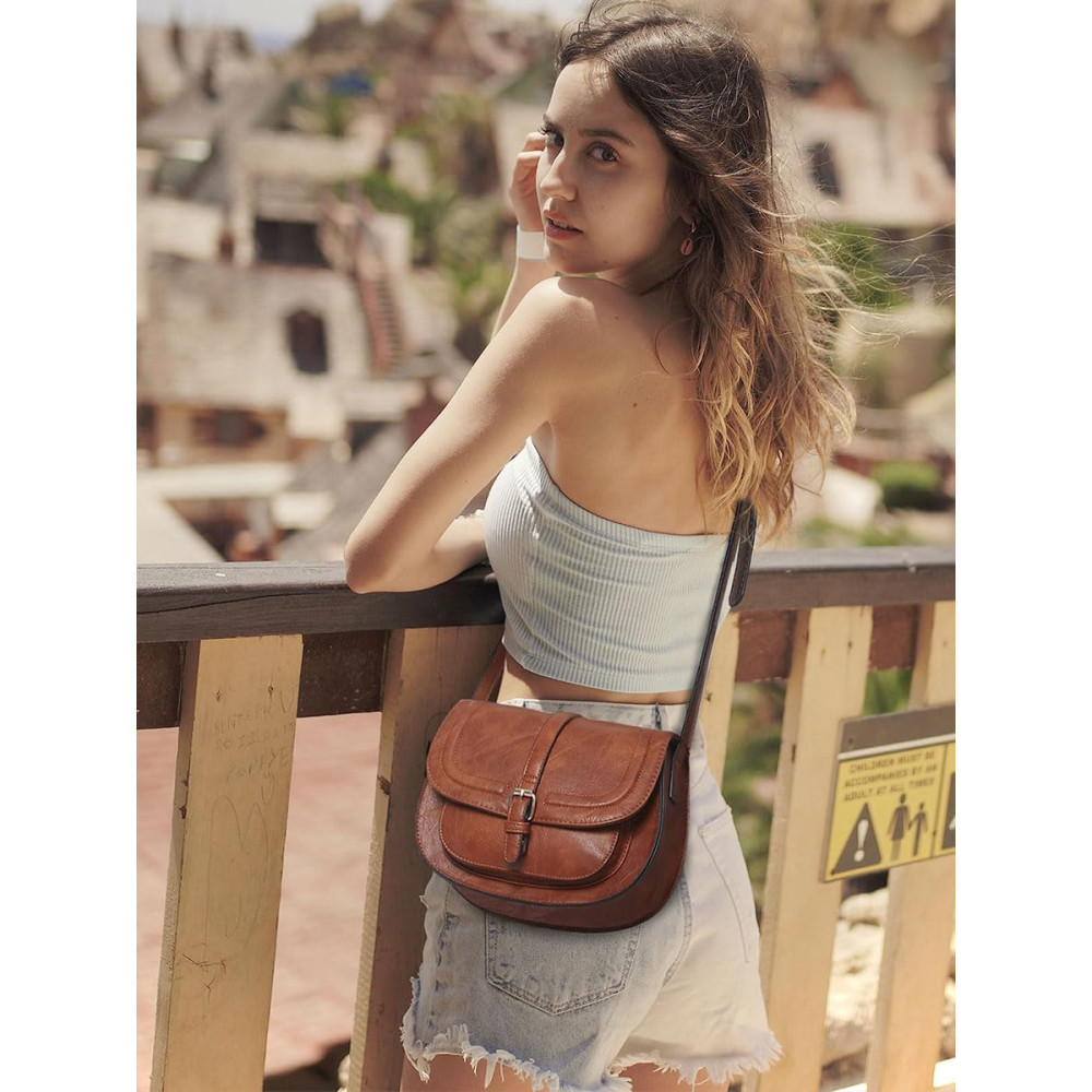 Sacs Crossbody AFKOMST Vegan en Cuir pour Femmes Boho