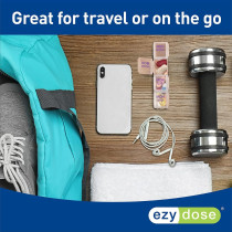 EZY DOSE Weekly Pill Case - 7-Day Vitamin Organizer, 4x Daily, BPA Free
