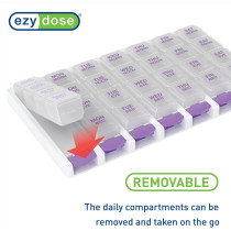 Boîte Pilules Hebdo EZY DOSE 7 Jours - Organiseur Médicaments
