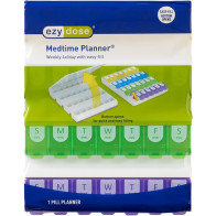 Boîte Pilulier EZY DOSE Hebdomadaire 7 Jours, 4 Fois/Jour
