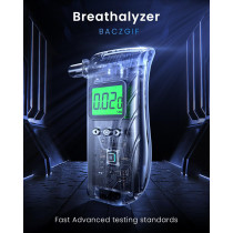 Professional Breathalyzer with 10 Mouthpieces | Accurate Portable Alcohol Tester