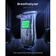 Professional Breathalyzer with 10 Mouthpieces | Accurate Portable Alcohol Tester