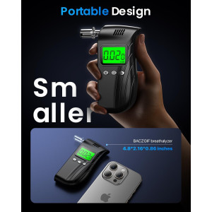 Professional Breathalyzer with 10 Mouthpieces | Accurate Portable Alcohol Tester