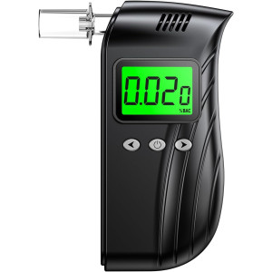 Professional Breathalyzer with 10 Mouthpieces | Accurate Portable Alcohol Tester