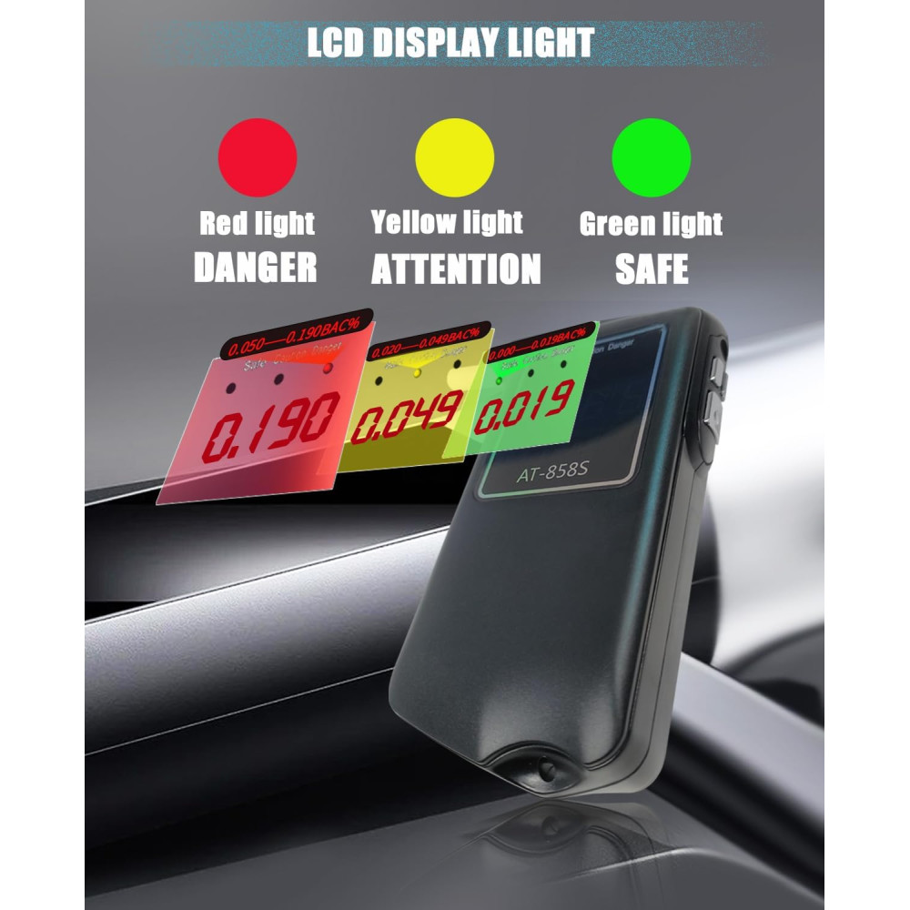 2025 Portable Breathalyzer – Easy-to-Use Alcohol Tester with Backlit Display