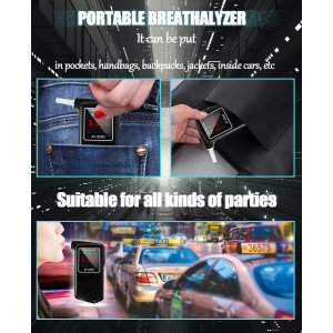 2025 Portable Breathalyzer – Easy-to-Use Alcohol Tester with Backlit Display