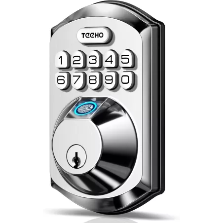 Serrure Biométrique TEEHO TE002 - Entrée Sans Clé Satin Nickel