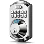 TEEHO TE002 Serrure de Porte à Empreinte Digitale - Sans Clé, Clavier Électronique, Verrou Intelligent Satin Nickel