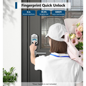TEEHO TE002 Fingerprint Door Lock - Keyless, Smart, Easy Install