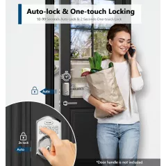 Serrure Biométrique TEEHO TE002 - Entrée Sans Clé Satin Nickel