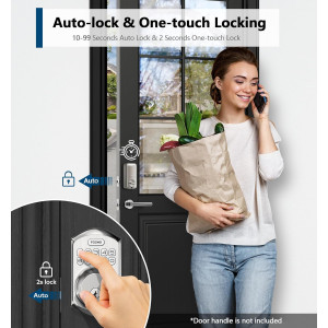 TEEHO TE002 Fingerprint Door Lock - Keyless, Smart, Easy Install