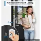 TEEHO TE002 Serrure de Porte à Empreinte Digitale - Sans Clé, Clavier Électronique, Verrou Intelligent Satin Nickel