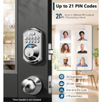 TEEHO TE002 Fingerprint Door Lock - Keyless, Smart, Easy Install