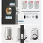TEEHO TE002 Serrure de Porte à Empreinte Digitale - Sans Clé, Clavier Électronique, Verrou Intelligent Satin Nickel