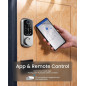 DESLOC B200 Smart Door Lock - Keyless, Fingerprint, Touchscreen, App Control, BHMA Grade 3, 12-Month Battery