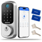 DESLOC B200 Smart Door Lock - Keyless, Fingerprint, Touchscreen, App Control, BHMA Grade 3, 12-Month Battery