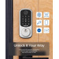 DESLOC B200 Smart Door Lock - Keyless, Fingerprint, Touchscreen, App Control, BHMA Grade 3, 12-Month Battery