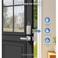 Serrure Biométrique Veise Sans Clé, Verrou Auto, Nickel