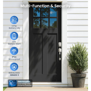 Veise Fingerprint Door Lock – Keyless, Auto Lock, Biometric Deadbolt