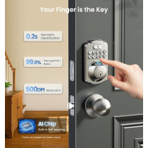 Veise Fingerprint Door Lock – Keyless, Auto Lock, Biometric Deadbolt