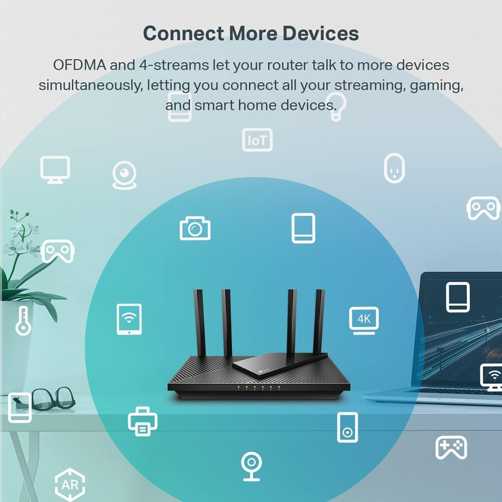 TP-Link Archer AX55 AX3000 Wi-Fi 6 Router | Gigabit, VPN, HomeShield
