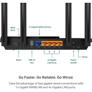 Routeur Wi-Fi 6 TP-Link Archer AX55 Dual-Band AX3000 sécurisé
