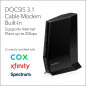 NETGEAR Nighthawk CAX30 Modem Router Combo DOCSIS 3.1 WiFi 6 AX2700 2.7Gbps for Xfinity, Spectrum & More