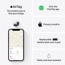 Apple AirTag 4 Pack - Track Keys, Wallet, Luggage with Easy Setup