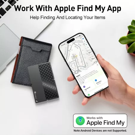Tracker Bluetooth Apple MFi 2025 – Localisateur GPS iOS, 10 ans batterie
