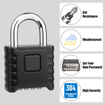 DIYife Heavy Duty Outdoor Padlock, Weatherproof, Hidden Password Lock