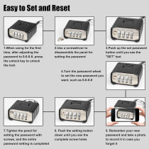 DIYife Heavy Duty Outdoor Padlock, Weatherproof, Hidden Password Lock